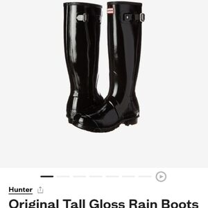 Hunter Tall Black Gloss Boots